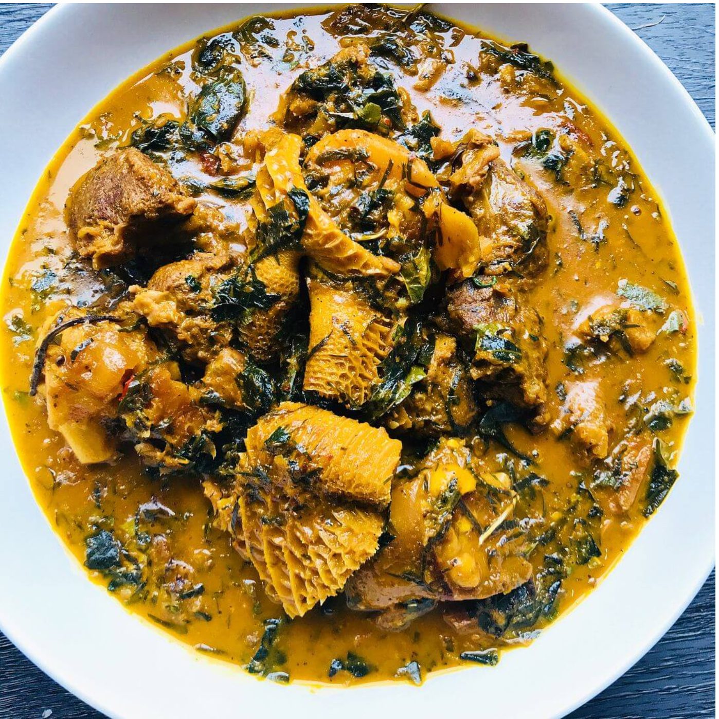 Bitter Leaf Soup Combo.